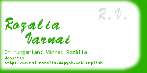 rozalia varnai business card